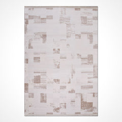 Bej Modern Akrilik Makine Halısı