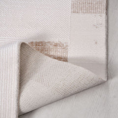 Bej Modern Akrilik Makine Halısı