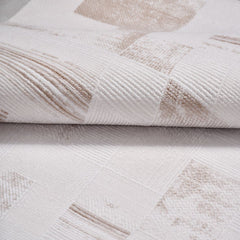 Bej Modern Akrilik Makine Halısı