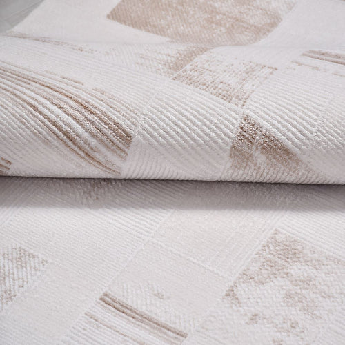 Bej Modern Akrilik Makine Halısı