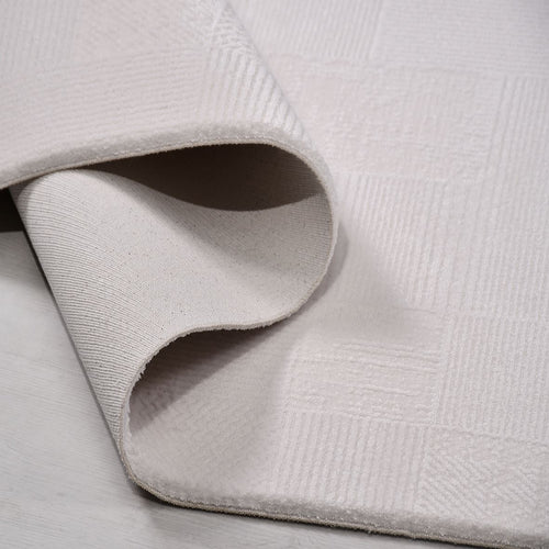 Krem Modern Akrilik Makine Halısı