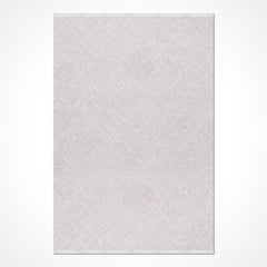 Krem Modern Akrilik Makine Halısı