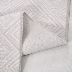 Krem Modern Akrilik Makine Halısı