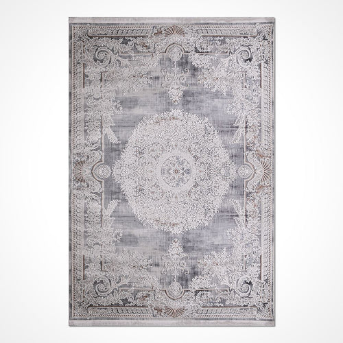 Gri Göbekli Viskon Makine Halısı