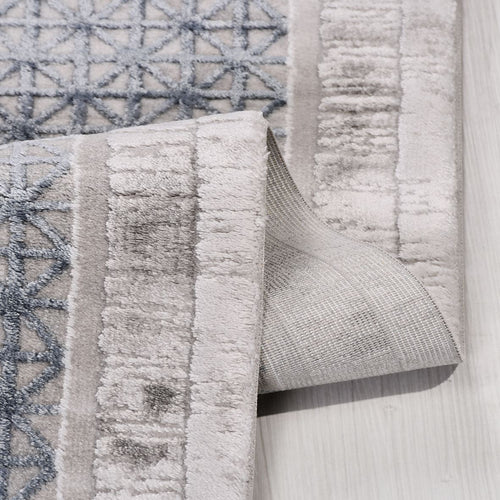 Gri Çerçeveli Akrilik Makine Halısı