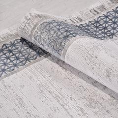 Gri Çerçeveli Akrilik Makine Halısı