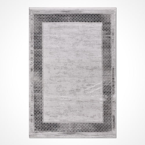 Gri Çerçeveli Akrilik Makine Halısı