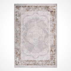 Bej Göbekli Polyester Makine Halısı