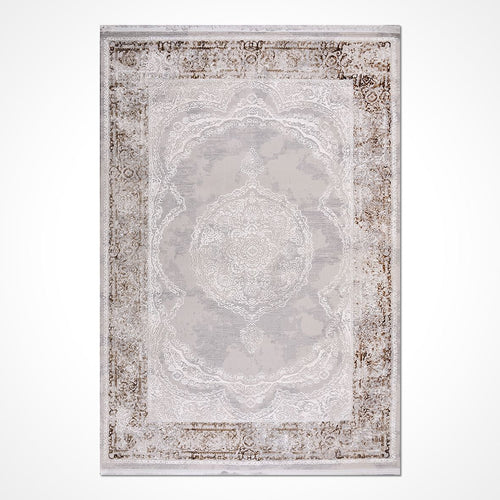 Bej Göbekli Polyester Makine Halısı