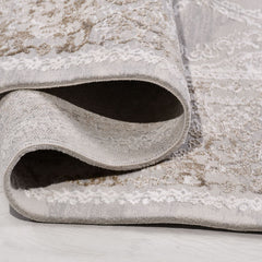 Bej Göbekli Polyester Makine Halısı