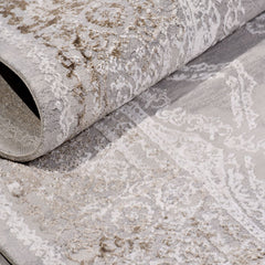 Bej Göbekli Polyester Makine Halısı