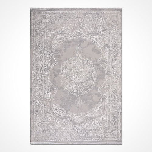 Krem Göbekli Polyester Makine Halısı