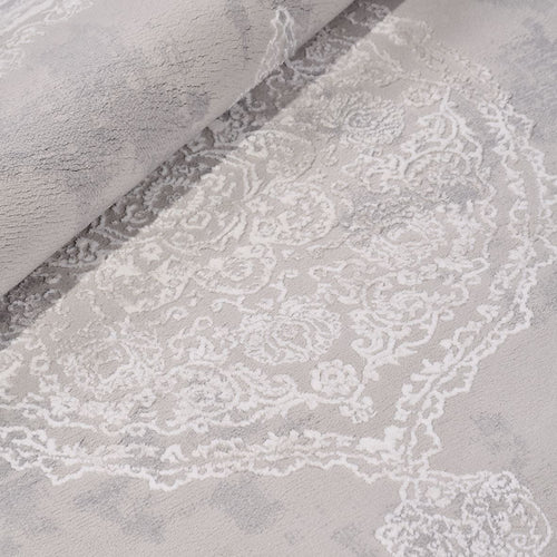 Krem Göbekli Polyester Makine Halısı