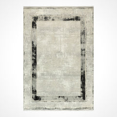 Gri Çerçeveli Polyester Makine Halısı