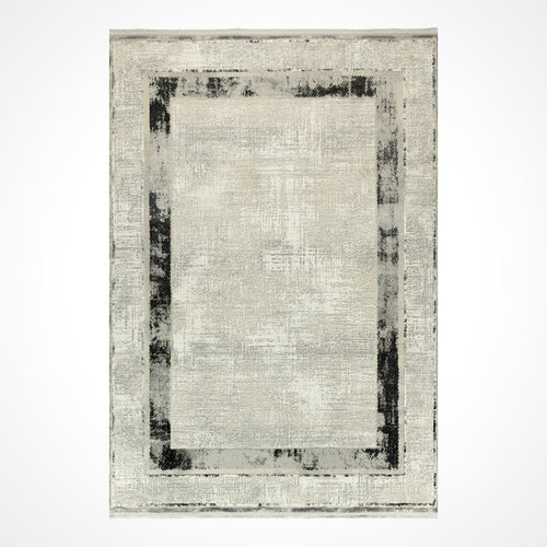 Gri Çerçeveli Polyester Makine Halısı