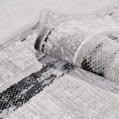 Gri Çerçeveli Polyester Makine Halısı