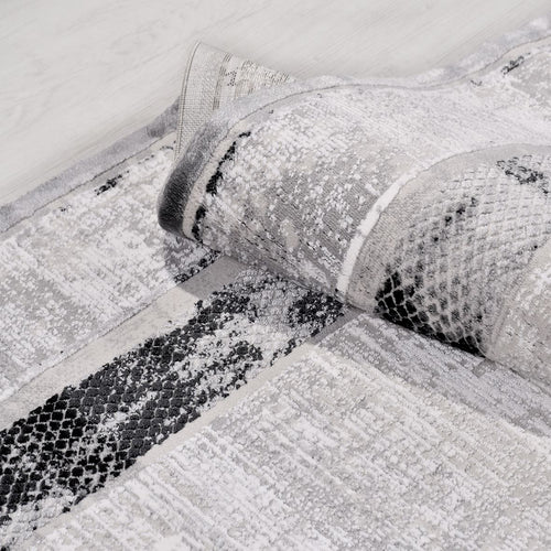 Gri Çerçeveli Polyester Makine Halısı