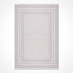 Gri Çerçeveli Akrilik Makine Halısı