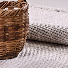 Krem Modern Polyester Makine Halısı