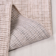 Krem Modern Polyester Makine Halısı