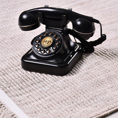 Krem Modern Polyester Makine Halısı