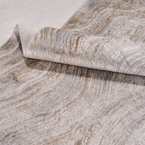 Kahverengi Modern Viskon Makine Halısı