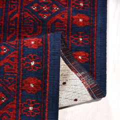 Kırmızı Çerçeveli Pamuk Makine Halısı