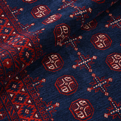 Kırmızı Çerçeveli Pamuk Makine Halısı