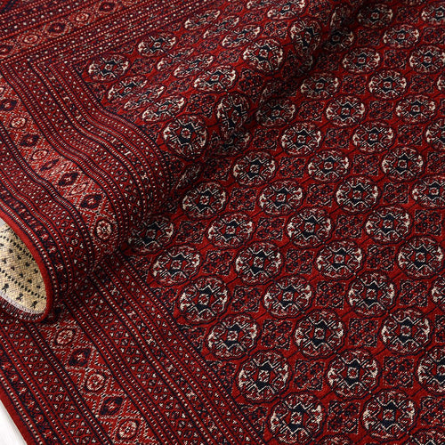 Kırmızı Çerçeveli Pamuk Makine Halısı