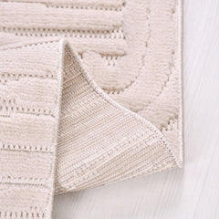 Krem Modern Sisal Makine Halısı