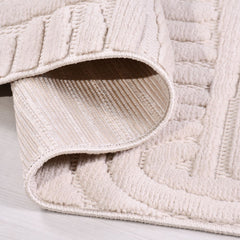 Krem Modern Sisal Makine Halısı