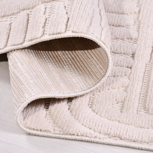 Krem Modern Sisal Makine Halısı