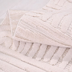 Krem Modern Sisal Makine Halısı