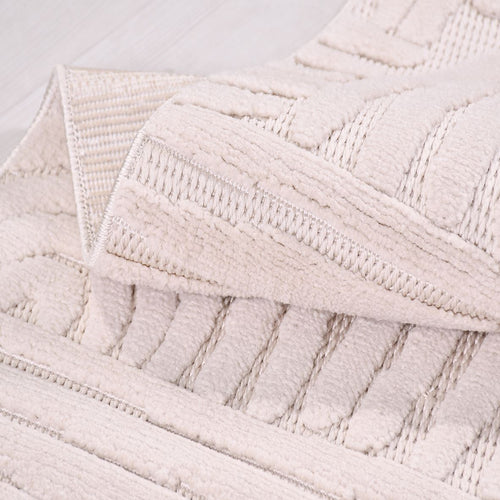 Krem Modern Sisal Makine Halısı