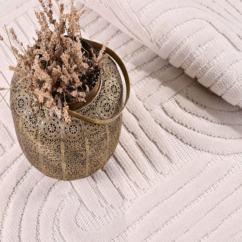 Krem Modern Sisal Makine Halısı