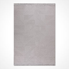 Gri Modern Sisal Makine Halısı