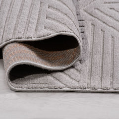 Gri Modern Sisal Makine Halısı