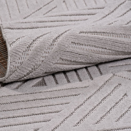 Gri Modern Sisal Makine Halısı