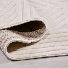 Krem Modern Sisal Makine Halısı