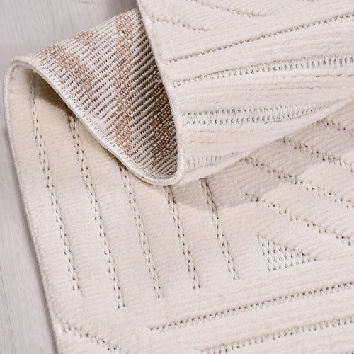 Krem Modern Sisal Makine Halısı