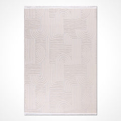 Krem Modern Sisal Makine Halısı