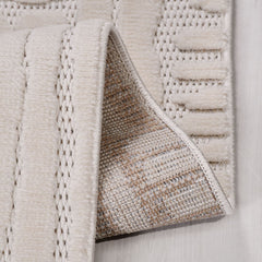 Krem Modern Sisal Makine Halısı