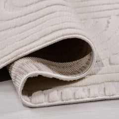 Krem Modern Sisal Makine Halısı