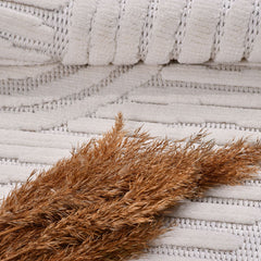 Krem Modern Sisal Makine Halısı