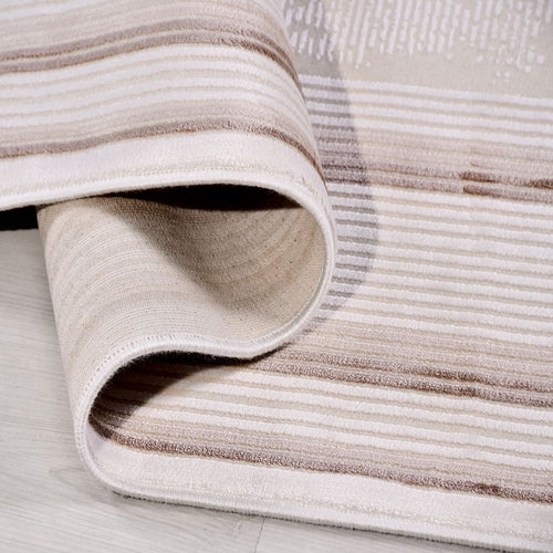 Krem Çerçeveli Viskon Makine Halısı