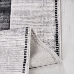 Gri Çerçeveli Viskon Makine Halısı