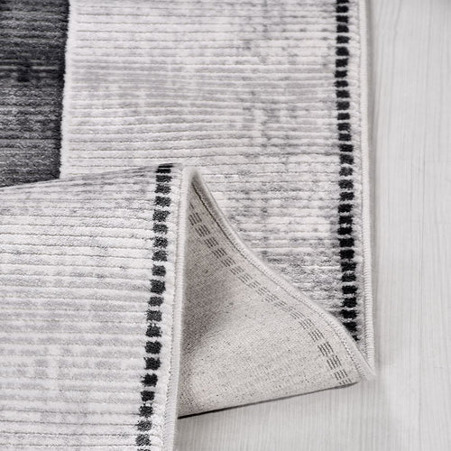 Gri Çerçeveli Viskon Makine Halısı