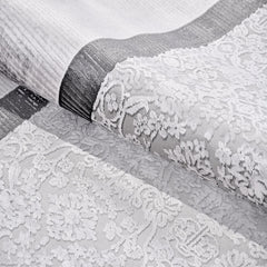 Gri Çerçeveli Viskon Makine Halısı