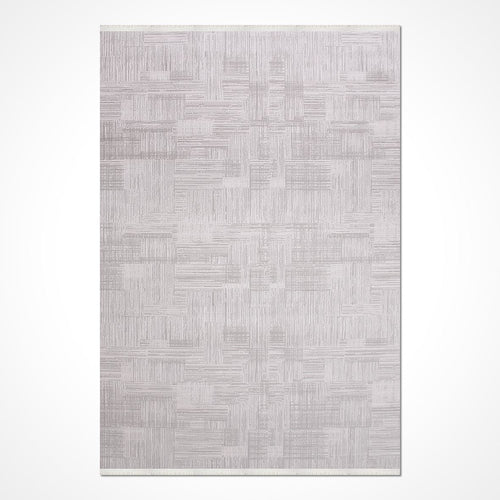 Gri Modern Akrilik Makine Halısı