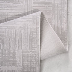 Gri Modern Akrilik Makine Halısı